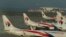 Самолеты Malaysia Airlines в международном аэропорту Куала-Лумпур. 25 июля 2014 г.
