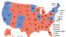 2016년 미국 대통령 선거의 결과를 나타낸 지도. 숫자는 각 주의 선거인단 수를 가리킨다. 