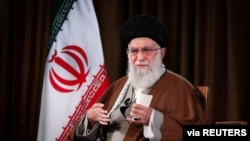 Iran's Supreme Leader Ayatollah Ali Khamenei delivers a televised speech, in Tehran, March 22, 2020. (Official Khamenei Website)