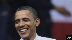 President Barack Obama meets with people after making remarks at Gamesa Technology Corporation in Fairless Hills, Pa. , Wednesday, April 6, 2011.