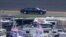 La caravana presidencial del presidente Donald Trump llega antes de las 500 de Daytona en el Daytona International Speedway. Foto Mark J. Rebilas-USA TODAY Sports