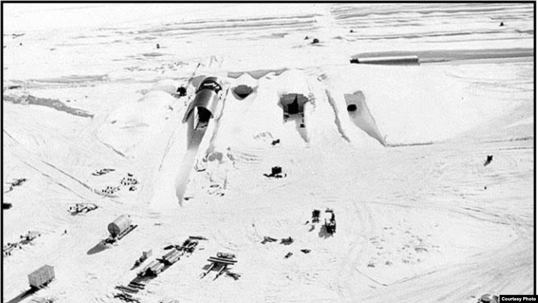 The northeast portal to Camp Century during construction in 1959. (US Army)