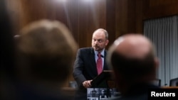 Russian dissident and recently released prisoner Vladimir Kara-Murza speaks during an event held to advocate for the return of political prisoners held in Russia, on Capitol Hill in Washington, Sept. 17, 2024. 