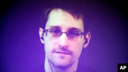FILE - Former U.S. National Security Agency contractor Edward Snowden.