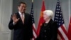 Menteri Keuangan AS Janet Yellen menyambut Wakil PM China He Lifeng di San Francisco, California hari Kamis (11/9). 