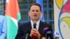 Pierre Krahenbuhl, Head of the United Nations Relief and Works Agency for Palestine Refugees (UNRWA), attends a ceremony to mark the return to school at one of the UNRWA schools at a Palestinian refugee camp Al-Wehdat, Amman, Jordan, Sept. 2, 2018. 