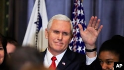 Le vice-président américain Mike Pence à Washington,18 janvier 2018.