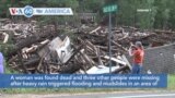 VOA60 America- One woman dead, three others missing in Colorado mudslides