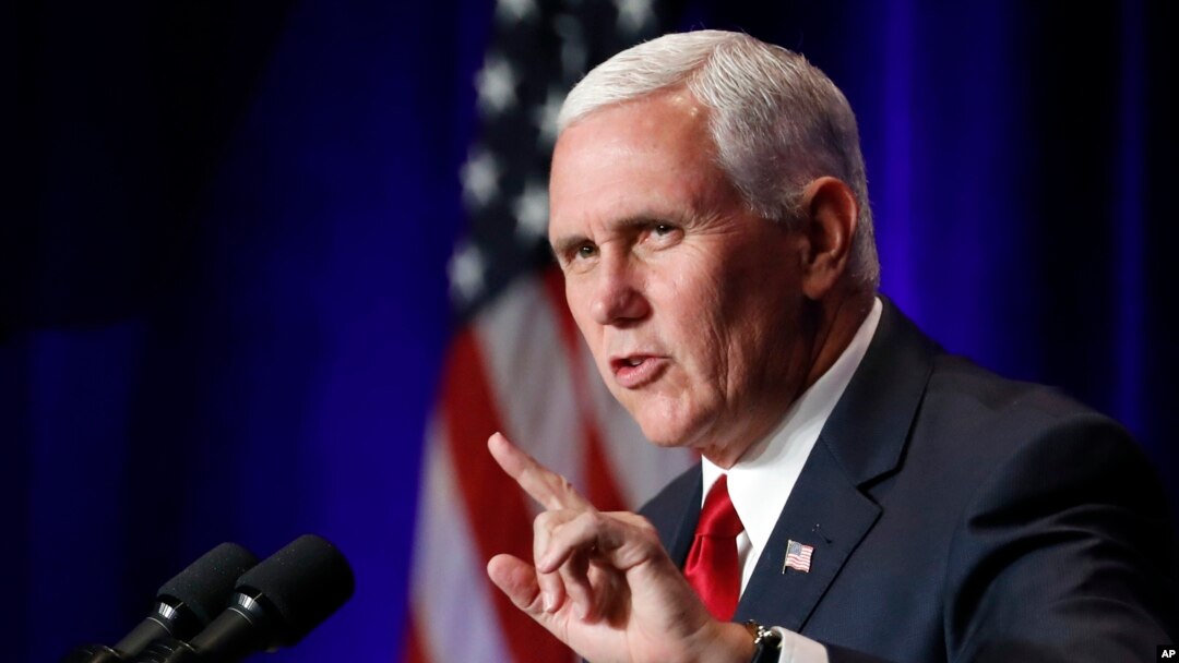 Vice President Mike Pence speaks at the Young America's Foundation's 39th annual National Conservative Student Conference, Friday, Aug. 4, 2017, in Washington.