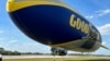 The Goodyear Blimp prepares to take off from New Smyrna Beach, Florida, Feb. 12, 2025.