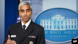 Surgeon General Dr. Vivek Murthy speaks during the daily briefing at the White House, in Washington, July 15, 2021. 