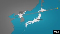 Korea Utara meluncurkan sebuah rudal yang terbang melewati Jepang Selasa (29/8) pagi, dan jatuh di Samudera Pasifik, di timur Pulau Hokkaido.