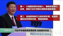 VOA连线(卡拉)：习近平承诺放宽贸易政策 白宫表示欢迎