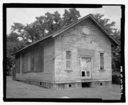2004 photograph of the Cadentown Rosenwald School, Caden Lane, Lexington, Kentucky. (Dean A. Doerrfeld, Prints and Photographs Division)