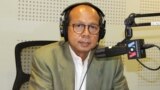 Ok Serei Sopheak, a governance specialist, appeared on an edition of the “Hello VOA” radio show. (Lim Sothy/VOA Khmer)