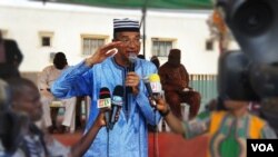 Lionel Zinsou à Cotonou pendant la campagne pour les présidentielles de 2016. (VOA)