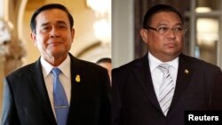 PM Thailand Prayuth Chan-ocha (kiri) dan Menlu Myanmar Wunna Maung Lwin (Foto: kombinasi).