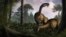 This illustration provided by Marcin Ambrozik shows plant-eating dinosaurs in Poland during the Early Jurassic period.
