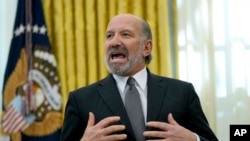 FILE - Then-Commerce Secretary nominee Howard Lutnick speaks in the Oval Office of the White House after President Donald Trump signed an executive order, in Washington., Feb. 13, 2025.