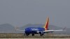 L'avion Boeing 737 MAX 8 de Southwest Airline atterrit à l'aéroport de Victorville à Victorville, Californie, États-Unis, le 26 mars 2019.