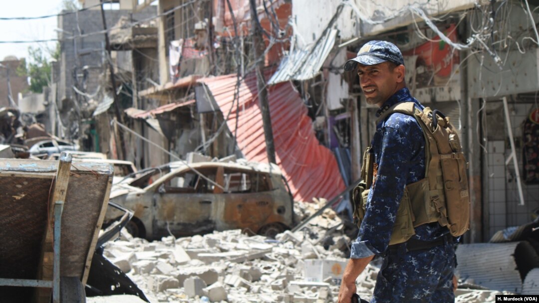 Iraqi Federal Police holds Western Mosul along with the Hashd Shaaby, a formal fighting force made up of primarily Shia militias, June 29, 2017.
