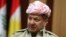 FILE - Kurdistan Regional Government President Masoud Barzani speaks during an interview in Arbil, in Iraq's Kurdistan region, May 12, 2014. 