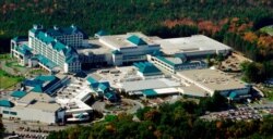 This is an undated aerial view of the Foxwoods Resort Casino in Ledyard, Conn. The shutdown of the Foxwoods and Mohegan Sun casinos for the pandemic has contributed to soaring unemployment in the area.