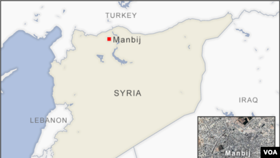 Thị trấn Manbij nằm gần biên giới với Thổ Nhĩ Kỳ