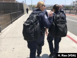 Uniformed agents are seen at the U.S.-Mexico border in this undated photo.