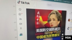 This Oct. 10, 2024 photo of a computer screen shows the AI-generated image of "Alina" or "Lisa" on TikTok.