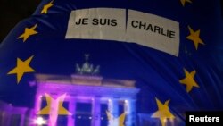 Veillée hommage à Charlie Hebdo à Berlin le 13 janvier 2015