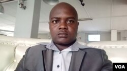 Daniel Kachere, a news editor at Nhau/Indaba Online News, was among the journalists turned away by police at Harare Magistrate Courts, in Harare, Zimbabwe, Jan. 16, 2023.