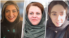 အီရန်နိုင်ငံမှာ အာဏာပိုင်တွေက ဖမ်းဆီးလိုက်တဲ့ အမျိုးသမီးသတင်းထောက်များ။ (ဝဲမှယာ) Mehrnoush Zarei, Saeedeh Shafiei, Melika Hashemi 