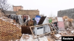A general view shows destruction in the wake of an earthquake in Khoy county in West Azerbaijan, Iran, Jan. 29, 2023. (Soheil Faraji/ISNA/WANA West Asia News Agency via Reuters)