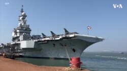 法国戴高乐号航母参加与印度的联合海军演习