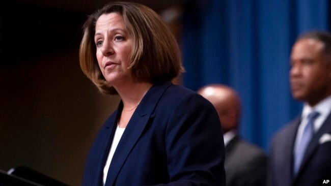 U.S. Deputy Attorney General Lisa Monaco announces international enforcement action against cryptocurrency exchange Bitzlato and the arrest of company founder Anatoly Legkodymov at the U.S. Justice Department in Washington, Jan. 18, 2023.