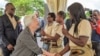 U.S. Treasury Secretary Janet Yellen visits Chongwe, east of the Zambian capital, Lusaka, Jan. 24, 2023. Yellen met with several female farmers through the green climate fund, which the U.S. is supporting through the United Nations.