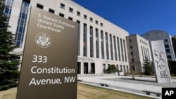 FILE - A view of the E. Barrett Prettyman Courthouse in Washington, Oct. 11, 2019. 