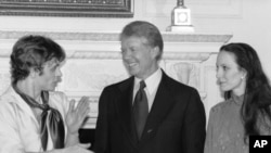 С президентом Джимми Картером в Белом доме. 1979 г. AP.