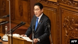 မူဝါဒရေးရာနဲ့ပတ်သတ်တဲ့ မိန့်ခွန်းပြောကြားနေတဲ့ ဂျပန်ဝန်ကြီးချုပ် ဖူမီယိုကီရှီဒါ (ဇန်နဝါရီ ၂၃၊ ၂၀၂၃)
