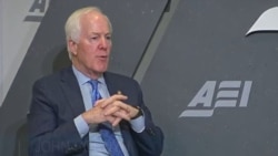 美國共和黨聯邦參議員約翰·科寧（Sen. John Cornyn, R-TX）2023年1月23日出席AEI舉辦的活動，討論美軍備戰狀態、國防工業基礎和台灣防禦等議題。（照片來源：視頻截圖）