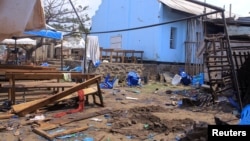 The scene of a suicide bombing at the Eglise CEPAC (CEPAC Church) that killed dozen of people in an attack claimed by the Islamic State, in Kasindi, Democratic Republic of Congo, Jan. 16, 2023.