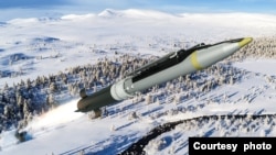 An illustration of a Ground-Launched Small Diameter Bomb (Copyright Saab AB)