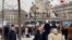 Protesters gather at the Place de la Republique in central Paris, Jan. 19, 2023. (Lisa Bryant/VOA)