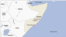 Map showing Somalia and nearby countries.