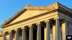 美国财政部大楼。（2023年1月18日）