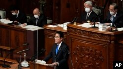 기시다 후미오 일본 총리가 23일 중의원 본회의에서 새해 시정 연설을 했다.