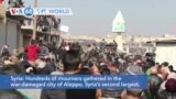 VOA60 World - Hundreds of mourners gather in Aleppo for funerals of 16 killed in building collapse