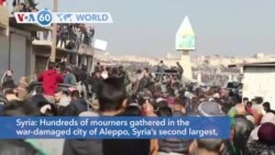 VOA60 World - Hundreds of mourners gather in Aleppo for funerals of 16 killed in building collapse