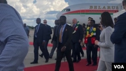 Belarusian leader Alexander Lukashenko arrived in Zimbabwe on Monday. (Photo: VOA)